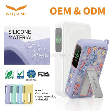 Capa protetora de banco de potência de silicone para Anker MagGo